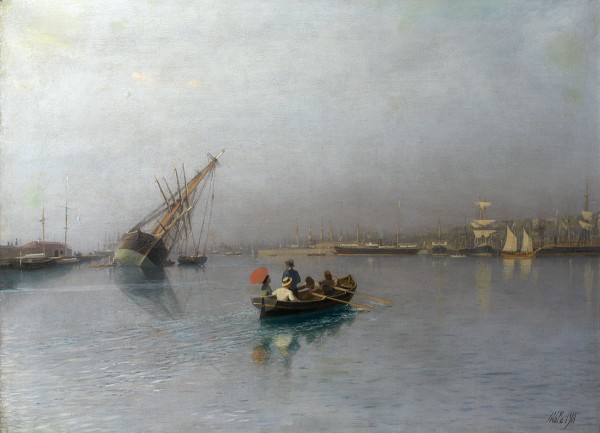 Harbour Scene by Lev Lagorio